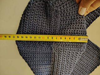 Borsa uncinetto blu fatta a mano