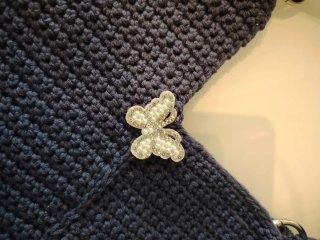 Borsa uncinetto blu fatta a mano