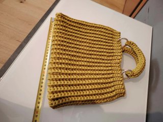 Borsa fatta a mano color senape
