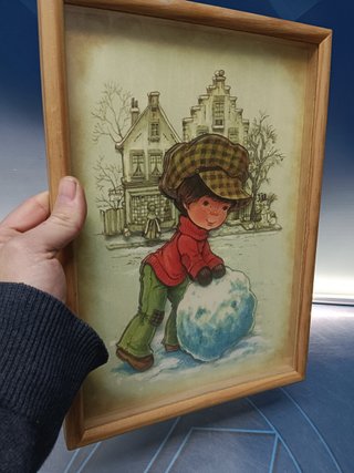 Cuadro, en relieve, años 70, 35x24 cm
