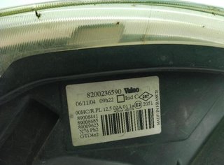 Faro izquierdo renault 23205376 8200236590 kangoo