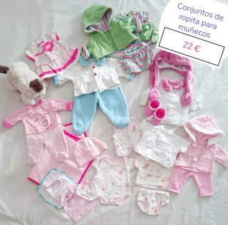 Lote de Ropa para Muñecos. Conjuntos completos.