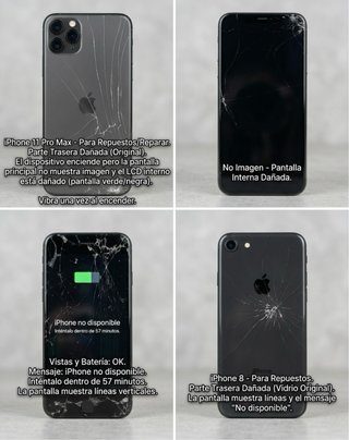 Lote 2 iPhones: 11 Pro Max + 8 (Repuestos)