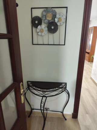 Mesa recibidor forja negra clásica