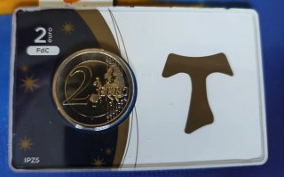 Coincard 2 Euro FdC San Francisco de Asís