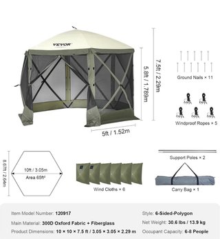 Carpa Vevor Beige a estrenar NUEVA