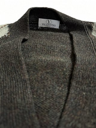 Cardigan Valentino Sport argyle | Toppe in pelle