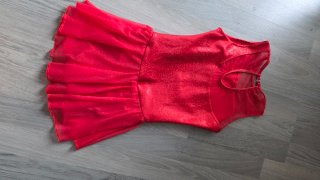 Maillot de ballet rojo brillante