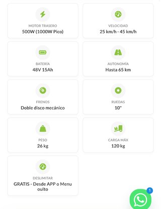 Patinete Ecoxtrem Deimos Homologado DGT 1000W