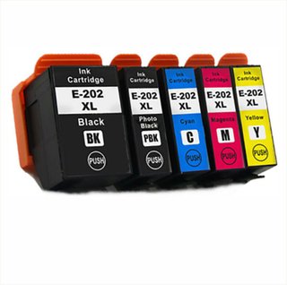 Lote 5 cartuchos compatibles Epson 202XL