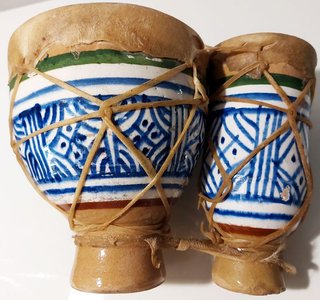 Tam Tam o Timbales árabes cerámica y piel de tripa