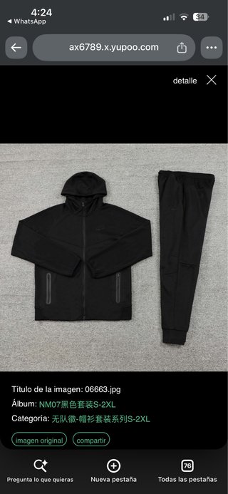 Chándal Nike Negro