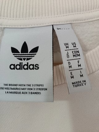 Sudadera Adidas Blanca y Gris