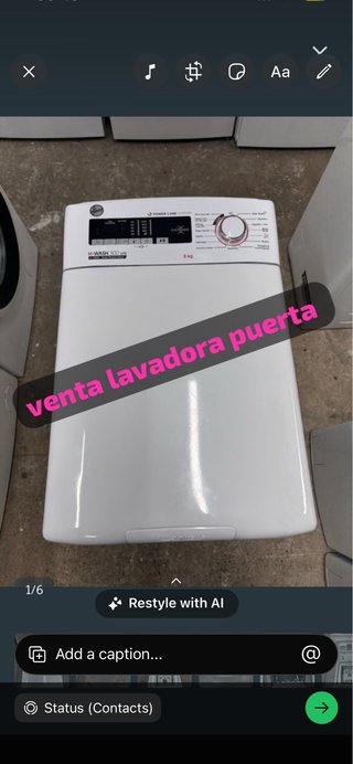 Lavadora Hoover. puerta. y plactico todo disponibl