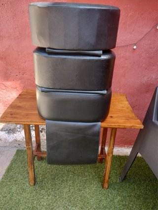 Sillón Elevador Peluquería Negro