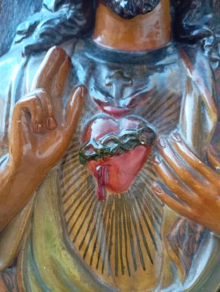 Antiguo Altorrelieve Sagrado Corazón Jesús