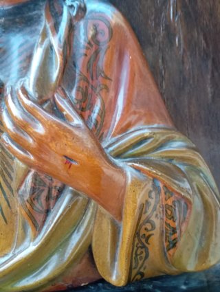 Antiguo Altorrelieve Sagrado Corazón Jesús
