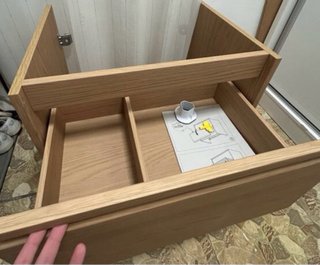 Mueble de baño suspendido de madera