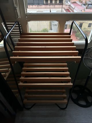 Mueble auxiliar metal y madera