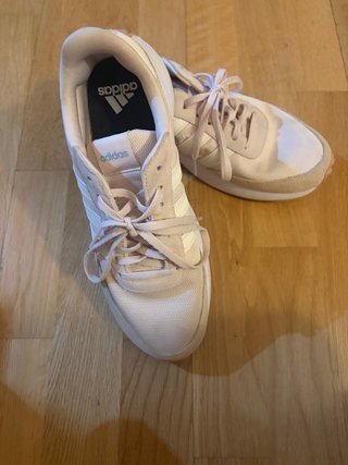 Zapatillas Adidas Mujer Talla 41.5 Rosa y Blanco
