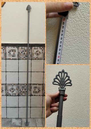 Barra Cortina Extensible al doble Metal Gris