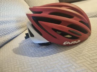 Casco Bici Eassun Rojo y Blanco Ajustable