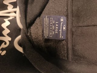 Sudadera Champion Negra con Capucha