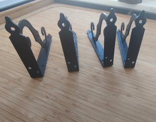 Set de 4 Escuadras de Forja para Baldas