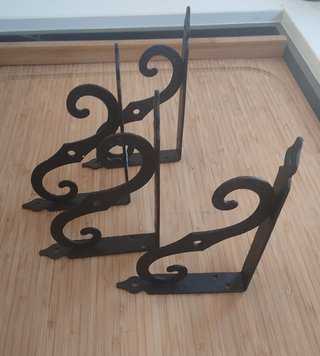 Set de 4 Escuadras de Forja para Baldas