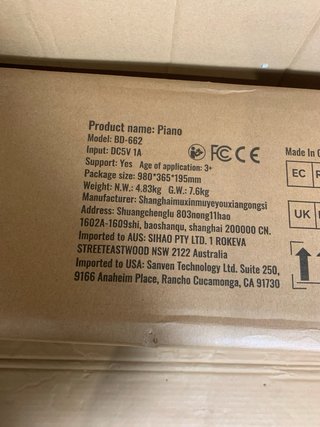 Piano Digital 61 Teclas Vevor BD-662