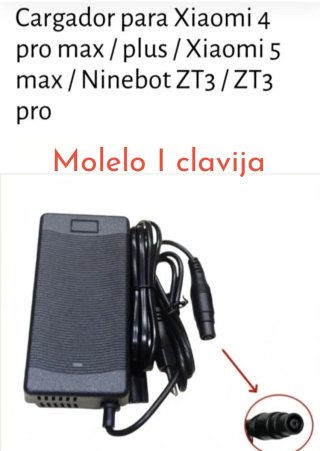 Cargador para Patinete Xiaomi, Navee y Ninebot