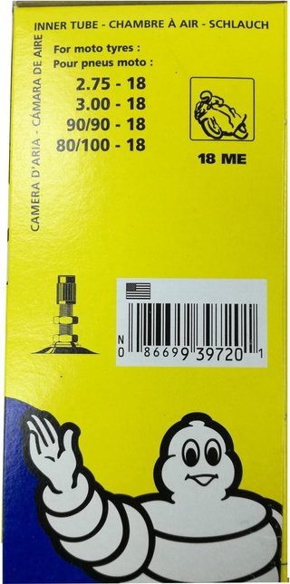 Michelin s18300 - Camara de aire, 18 ME Valve TR4