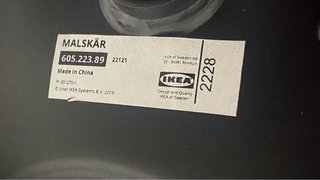 Silla de Escritorio IKEA ELDBERGET/MALSKÄR Negra