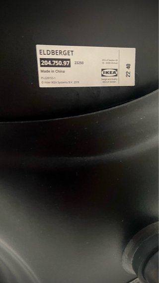 Silla de Escritorio IKEA ELDBERGET/MALSKÄR Negra