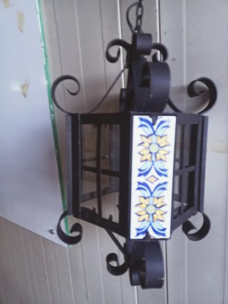 Farol de Forja y Cerámica