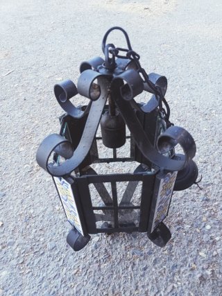 Farol de Forja y Cerámica
