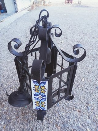 Farol de Forja y Cerámica