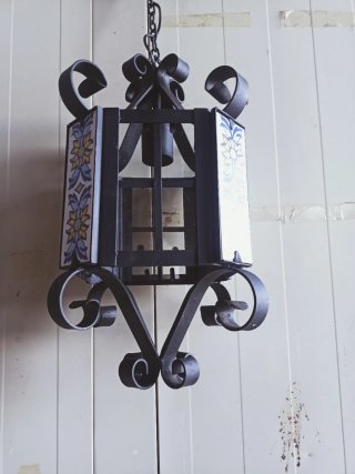 Farol de Forja y Cerámica