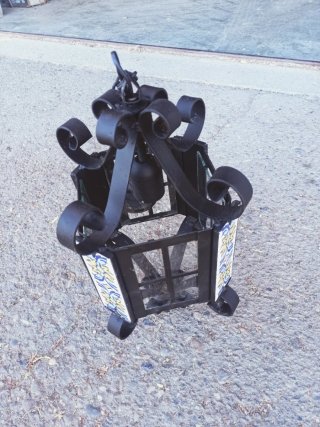 Farol de Forja y Cerámica