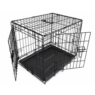 Jaula Perros Plegable Negra Talla M
