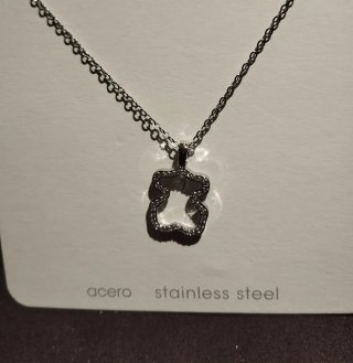 Collar con Colgante de Osito y Circonitas