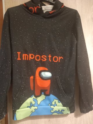 Sudadera Impostor Among Us Negra