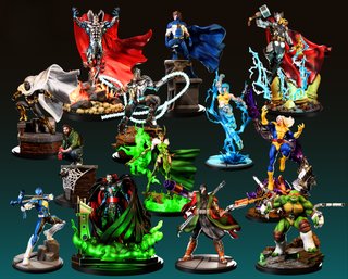 Miniaturas 3D de superhéroes – Marvel y DC