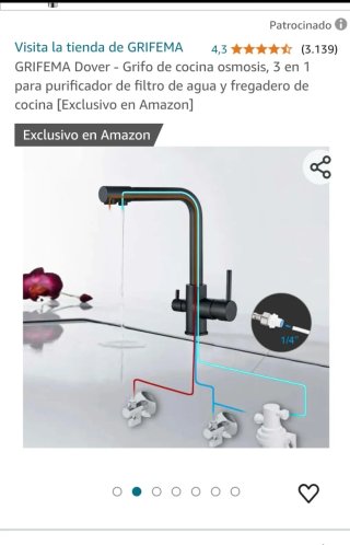 Grifo de Cocina GRIFEMA Dover 3 en 1