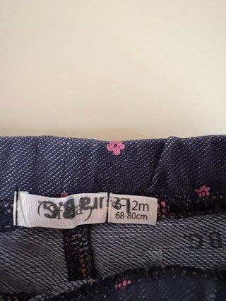 Pantalón de Bebé Azul con Estampado