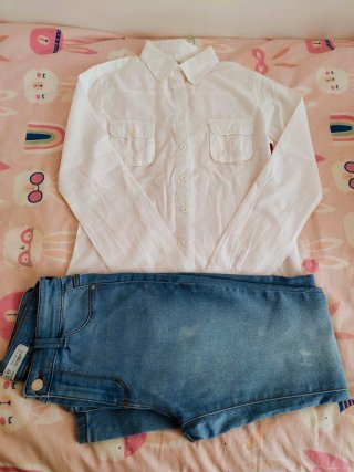 Pack Jeans Skinny T36 + Camisa Blanca