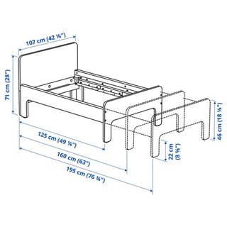 Cama extensible Ikea Slakt