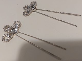 Horquillas de pelo vintage circonitas 1980 nuevas
