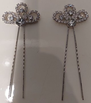 Horquillas de pelo vintage circonitas 1980 nuevas