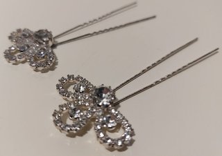 Horquillas de pelo vintage circonitas 1980 nuevas